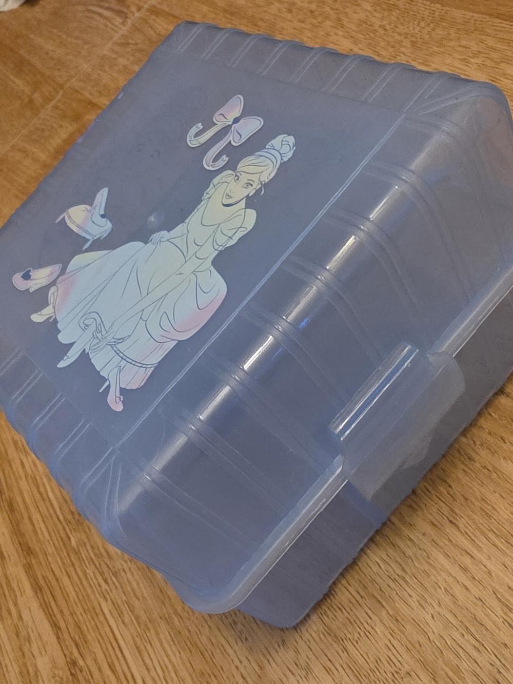 Blue Cinderella-Themed Plastic Storage Box